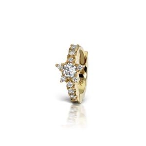 Maria Tash Diamond Star Eternity Hoop Earring 6.5mm
